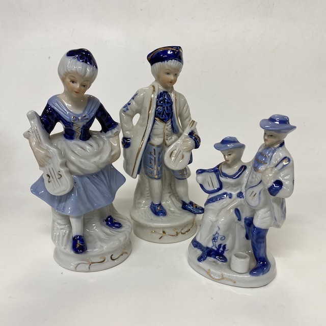 ORNAMENT, Figurine - Delftware Blue White 15-25cm H